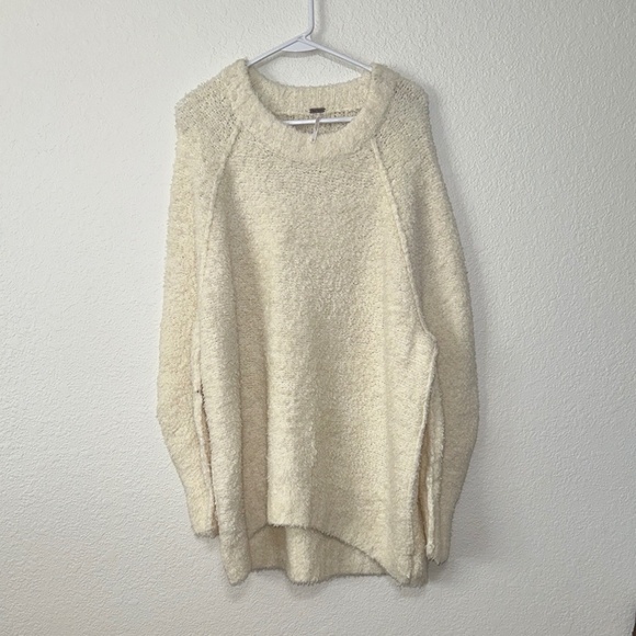 Free People Wool Blend Teddy Sweater Tunic L - Picture 7 of 7